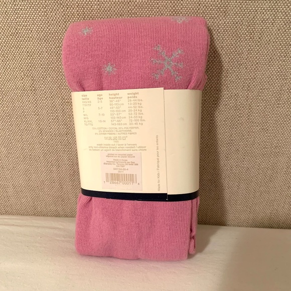 GAP Kids Pink Snowflake Fun Tights Size XL - Picture 3 of 5